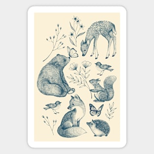 Forest Fauna Toile Magnet